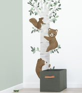KHARU - Grand sticker - Les ours montent à l'arbre